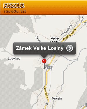Zobrazení místa na mapě